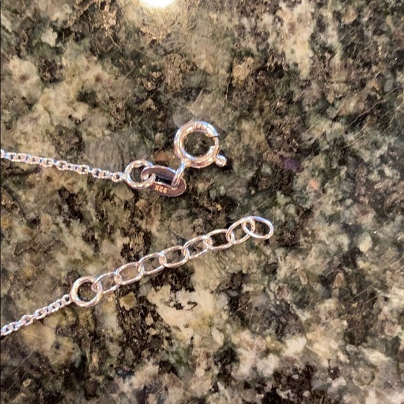 Sterling silver Pearl fish CZ Bracelet Anklet 9” - Picture 4 of 4